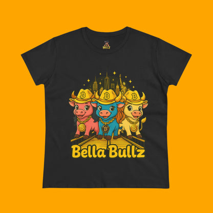 Bella Bullz Graphic Tee -Limited Design Cowgirl NYC  Themed Shirt, Cute Animal Shirt