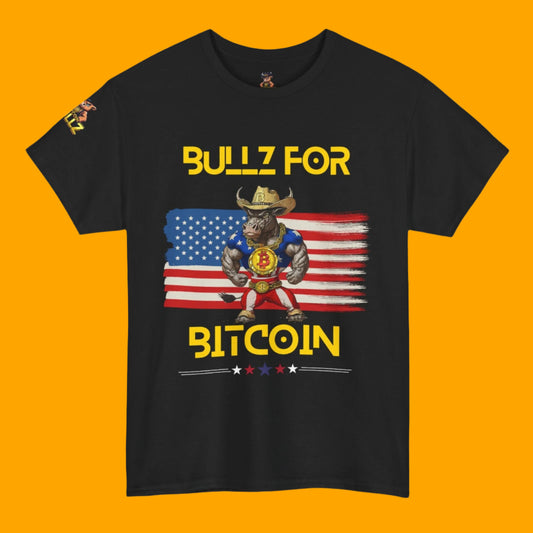 🔥  Bitcoin Bullz™ All-American Limited Edition Tee – Bold Patriotic Streetwear for Independent Spirits (Only 500 Made!) 🔥