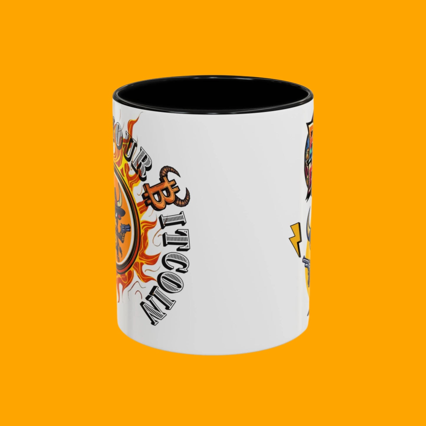 Bitcoin Bull Accent Coffee Mug - Perfect Gift for Crypto Lovers, Unique Mug for Bitcoin Enthusiasts, Cool Coffee Cup for Home or Office