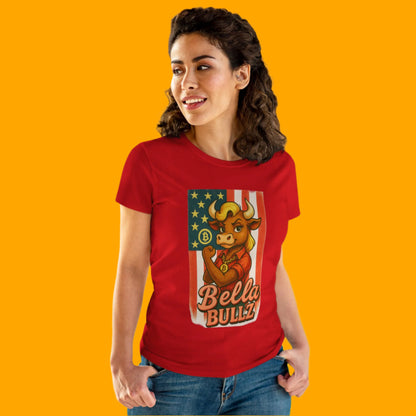 Bella Bullz Women's Graphic Tee Bitcoin Bullz Collection Limited Design