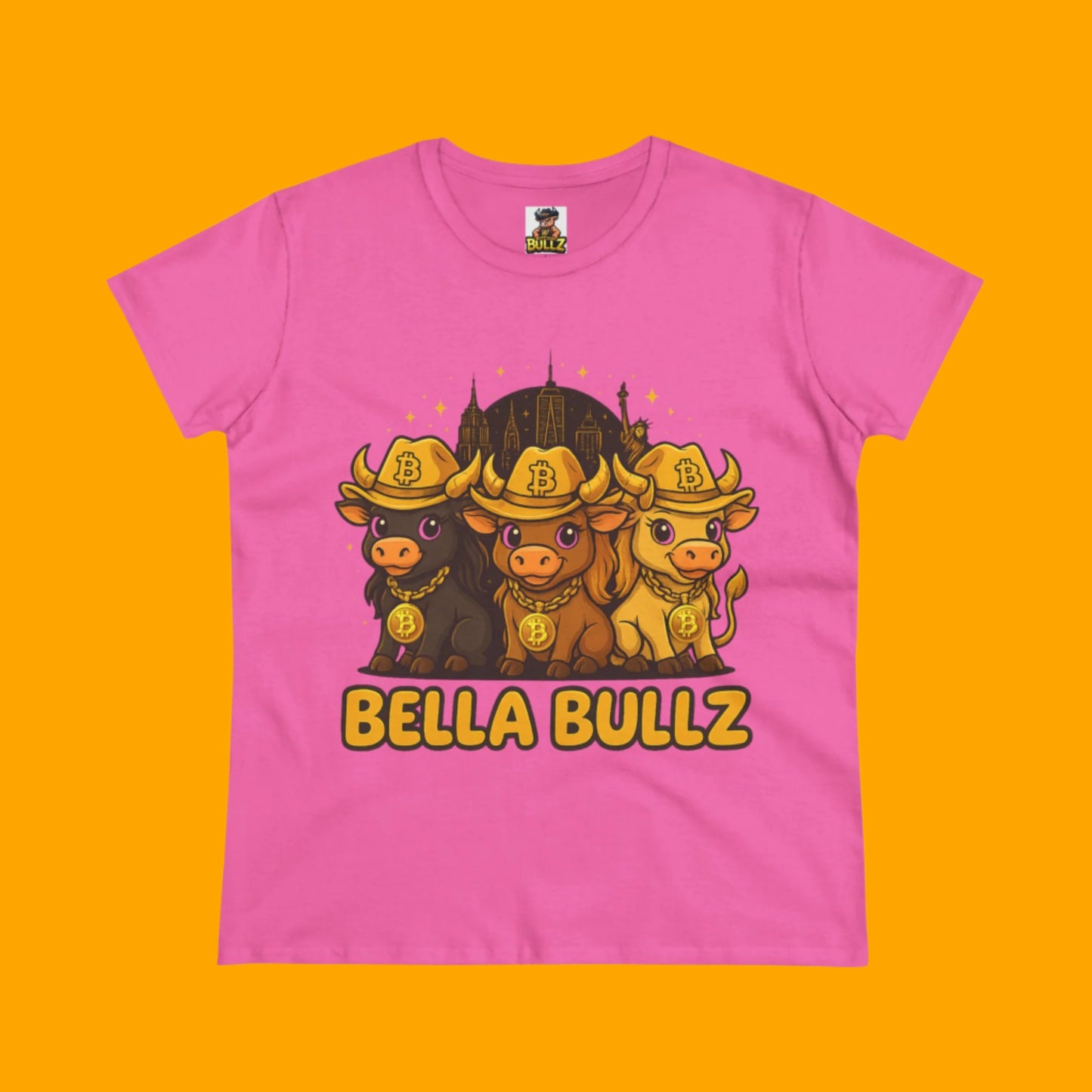 Cute Bull Graphic Tee, Limited Designs, Bella Bullz Shirt, Crypto Freedom Expression, represent your Bull!