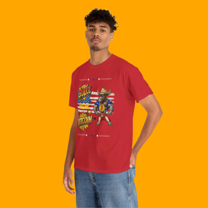 🔥 Bitcoin Bullz™ Patriotic Crypto Street Tee – Bold USA Design for Bitcoin Bulls & Independence Lovers Mens Stylish T-Shirt 🔥