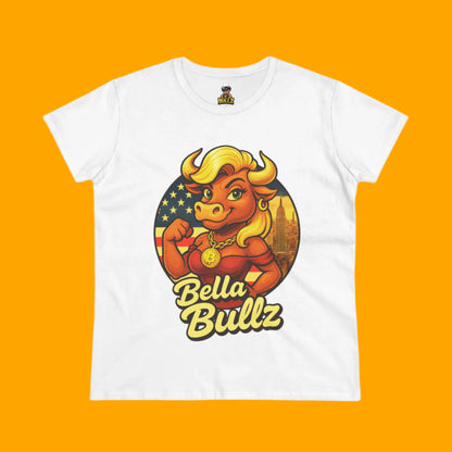 Empowering Women's Crypto Cotton Tee - Bella Bullz  Limited Design High Quality Cotton Summer Shirt