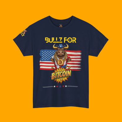 🔥 Bitcoin Bullz™ Patriotic Crypto Street Tee – Bold USA Design for Bitcoin Bulls & Independence Day Lovers 🔥