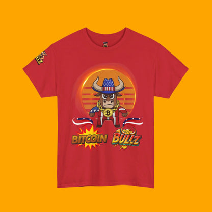 Bitcoin Bullz™ Retro-Futuristic Crypto Patriot Tee – Crypto Cowboy Viral Bold Design for Blockchain Believers Limited Designs (500 Pieces Only)