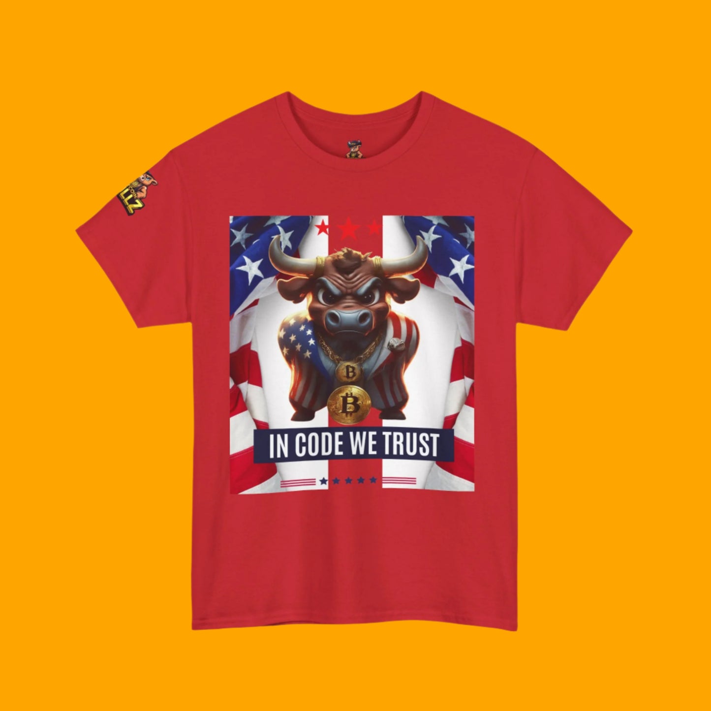 Bitcoin Bullz™ Limited Patriotic Crypto Tee – Bold American Streetwear for True Bitcoin Believers USA July 4th Design