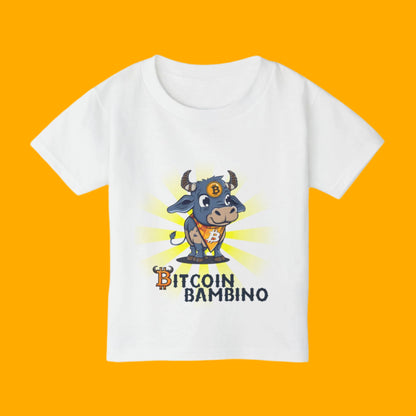 Bitcoin Bambino Toddler T-Shirt, Cute Crypto Shirt, Kids Bitcoin Tee, Bitcoin Gift for Toddlers, Cryptocurrency Apparel