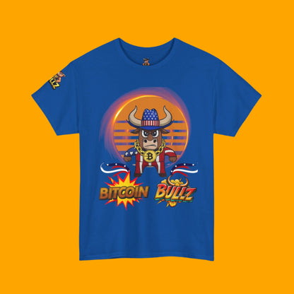 Bitcoin Bullz™ Retro-Futuristic Crypto Patriot Tee – Crypto Cowboy Viral Bold Design for Blockchain Believers Limited Designs (500 Pieces Only)