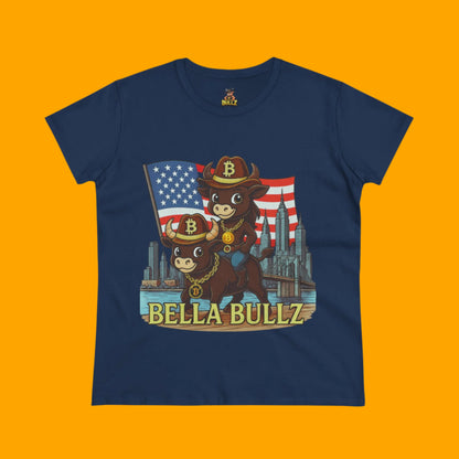 Patriotic Women's T-Shirt, Bella Bullz Tee, Crypto Quality Tee, Casual Summer Wear, Crypto Independence