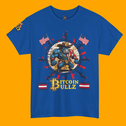 Bitcoin Bullz™ Limited Patriotic Crypto Tee – Bold American Streetwear 4th of July Freedom Clothing True Bitcoin Believers (Only 500 Available!)