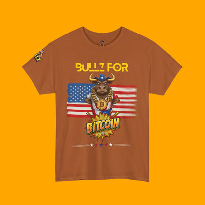 🔥 Bitcoin Bullz™ Patriotic Crypto Street Tee – Bold USA Design for Bitcoin Bulls & Independence Day Lovers 🔥
