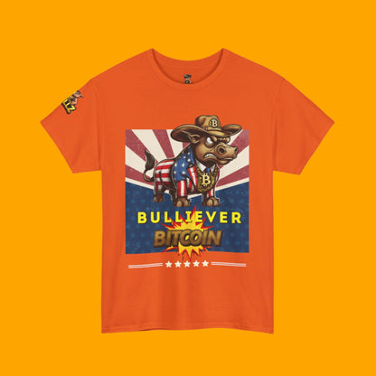 🔥 Bitcoin Bullz™ Patriotic Crypto Street Tee – Bold USA Design for Bitcoin "Bullievers" & Independence July4th Lovers 🔥