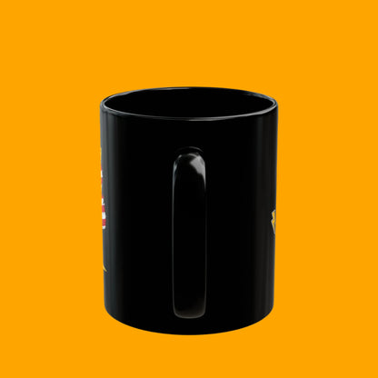 Freedom with Bitcoin Mug - Unique Black Coffee Cup, Gift for Crypto Lovers, Patriotic Drinkware, Perfect for Holidays