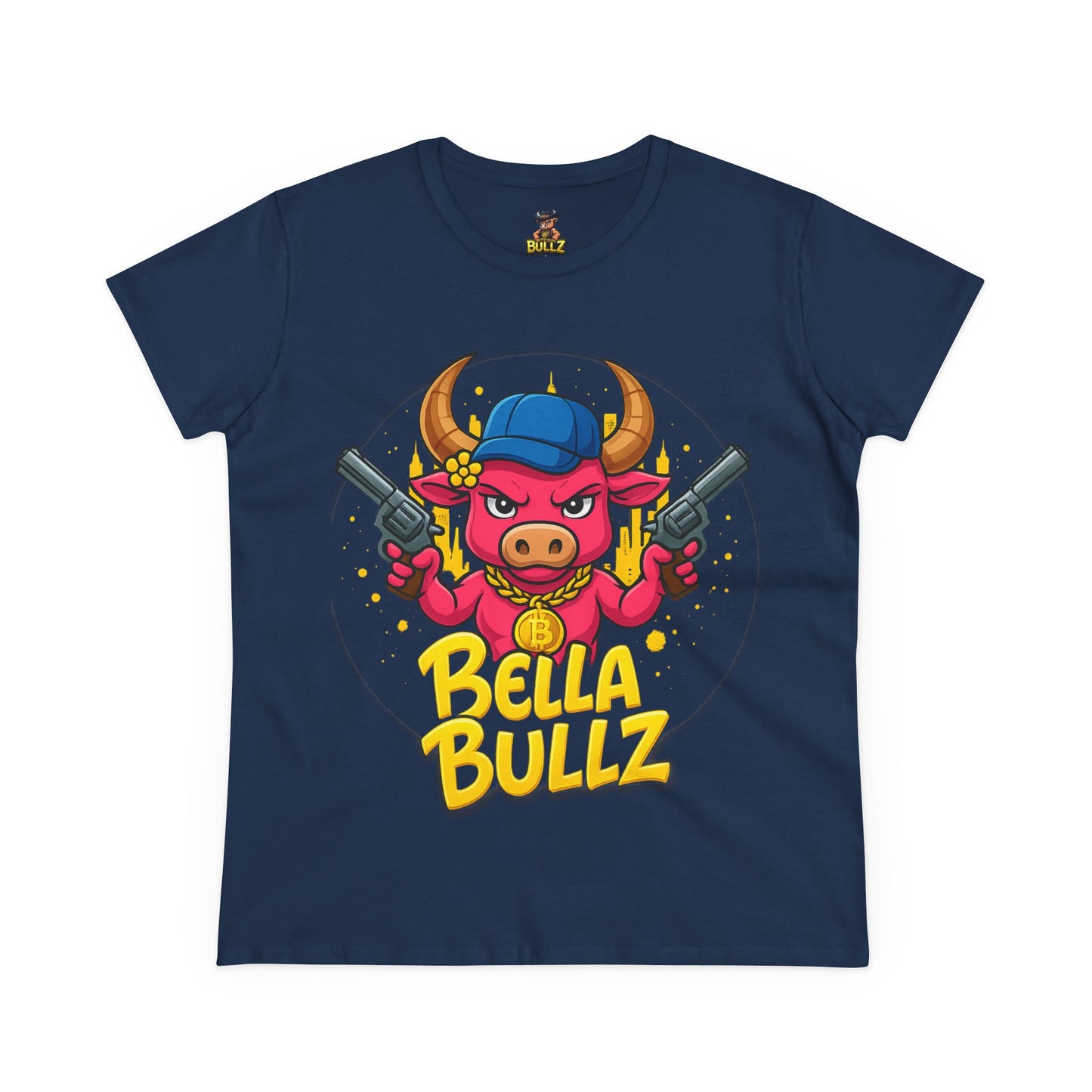 Bella Bullz Graphic Tee, Fun Women's T-Shirt, Casual Streetwear, Gift for Her, Summer Style, Cute Graphic Top