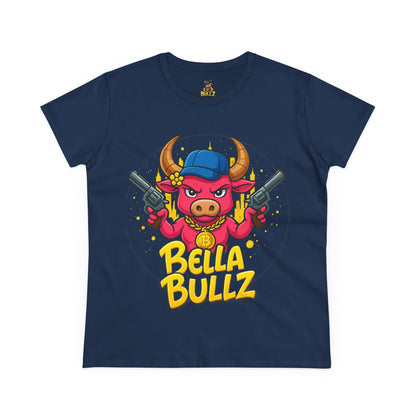 Bella Bullz Graphic Tee, Fun Women's T-Shirt, Casual Streetwear, Gift for Her, Summer Style, Cute Graphic Top