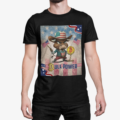 Bitcoin Bullz™ Limited Patriotic Crypto Tee – Bold American Streetwear for True Bitcoin Believers (Only 500 Available!)