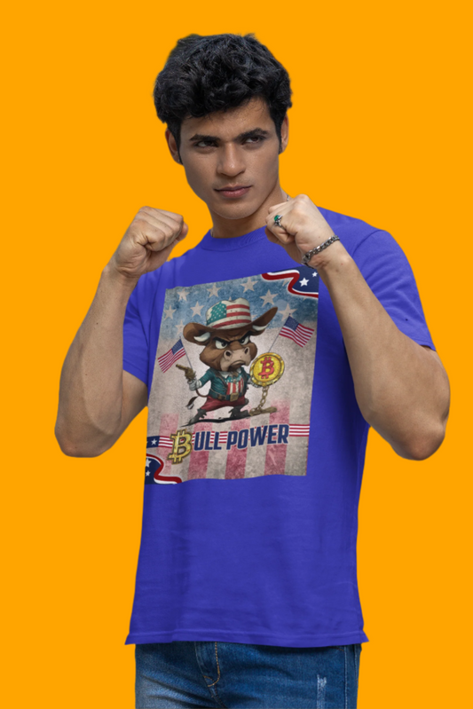 Bitcoin Bullz™ Limited Patriotic Crypto Tee – Bold American Streetwear for True Bitcoin Believers (Only 500 Available!)