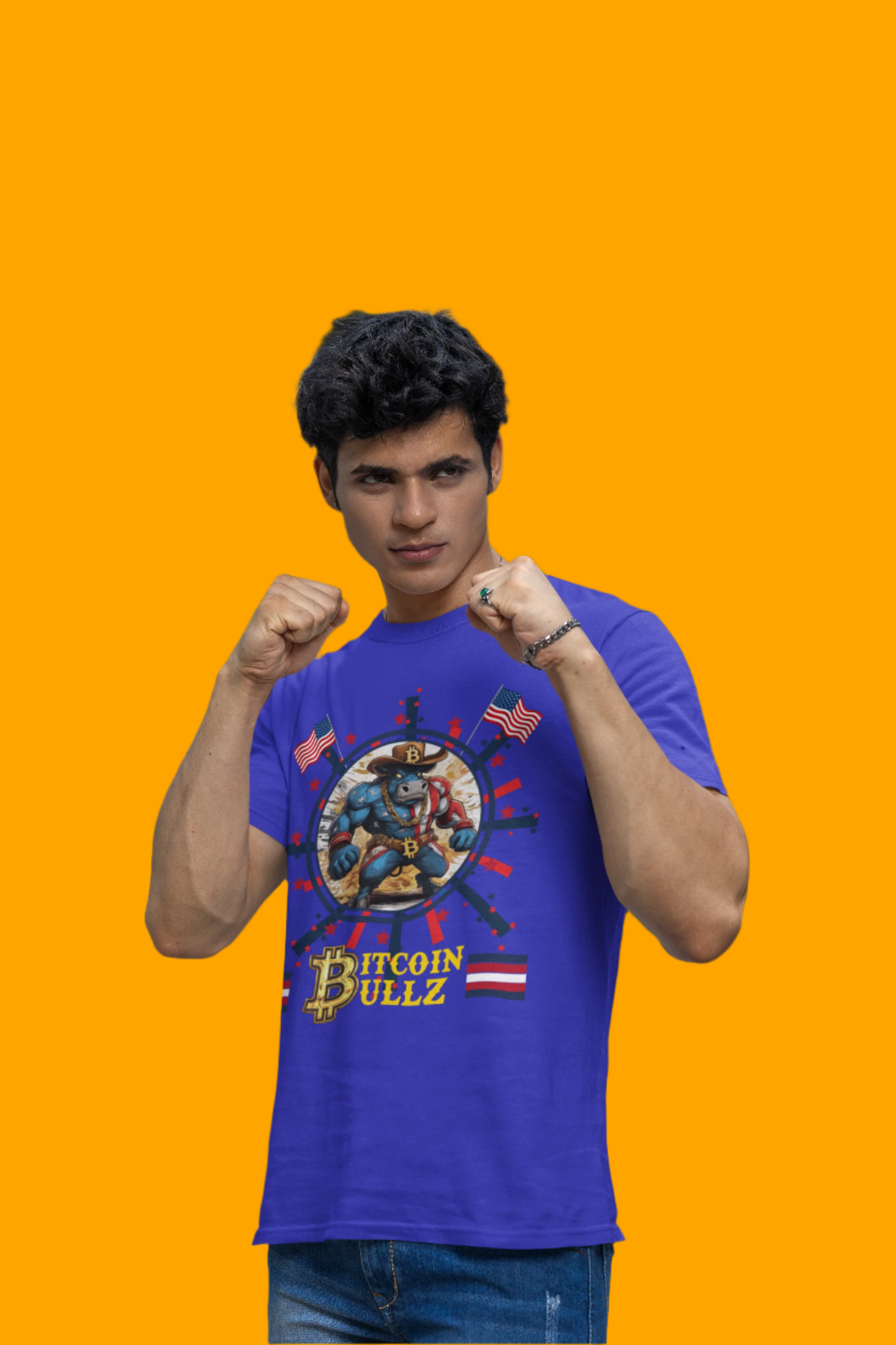 Bitcoin Bullz™ Limited Patriotic Crypto Tee – Bold American Streetwear 4th of July Freedom Clothing True Bitcoin Believers (Only 500 Available!)