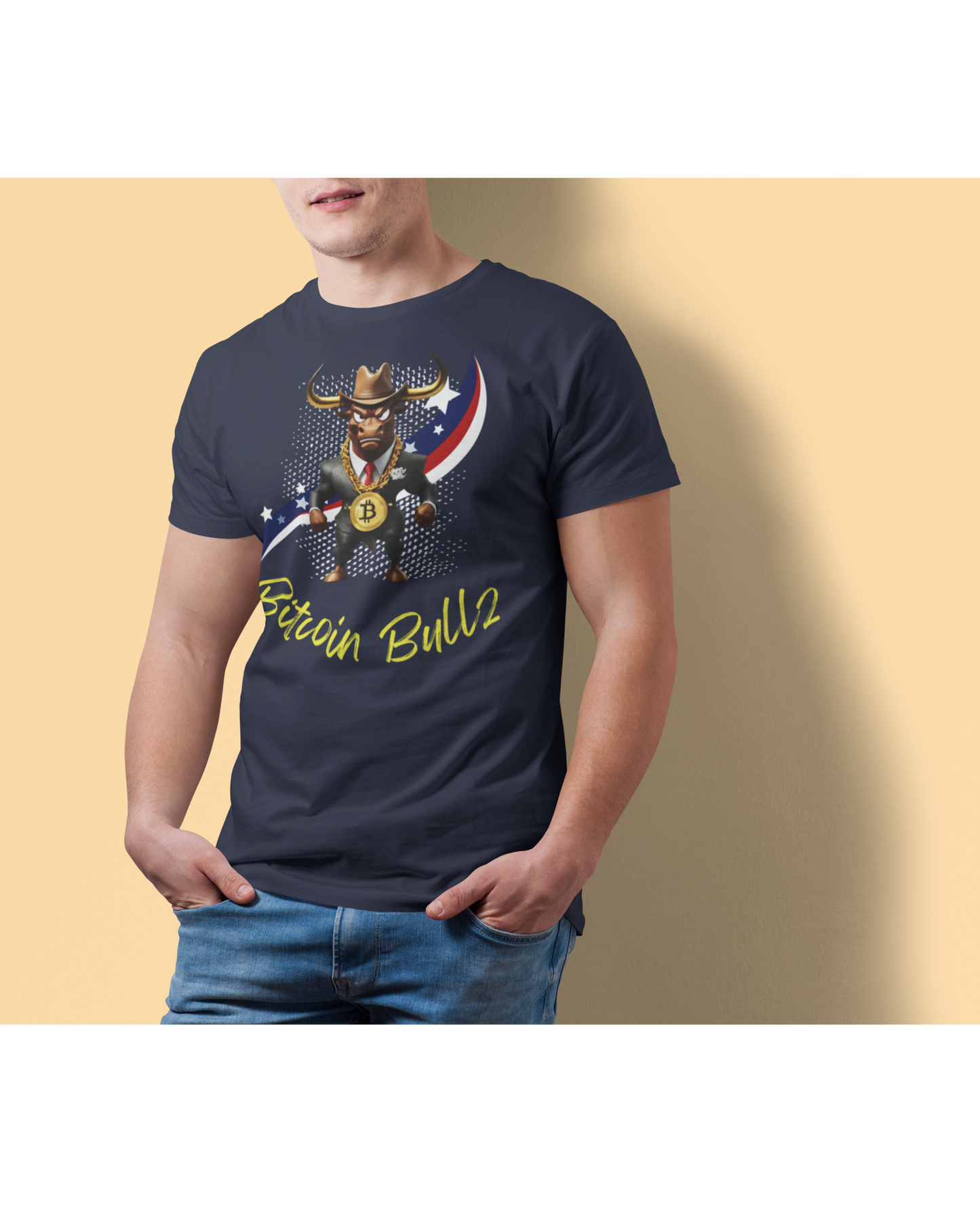 🔥 Bitcoin Bullz™ Patriotic Crypto Street Tee – Bold USA Design for Bitcoin Bulls & Independence Lovers 🔥