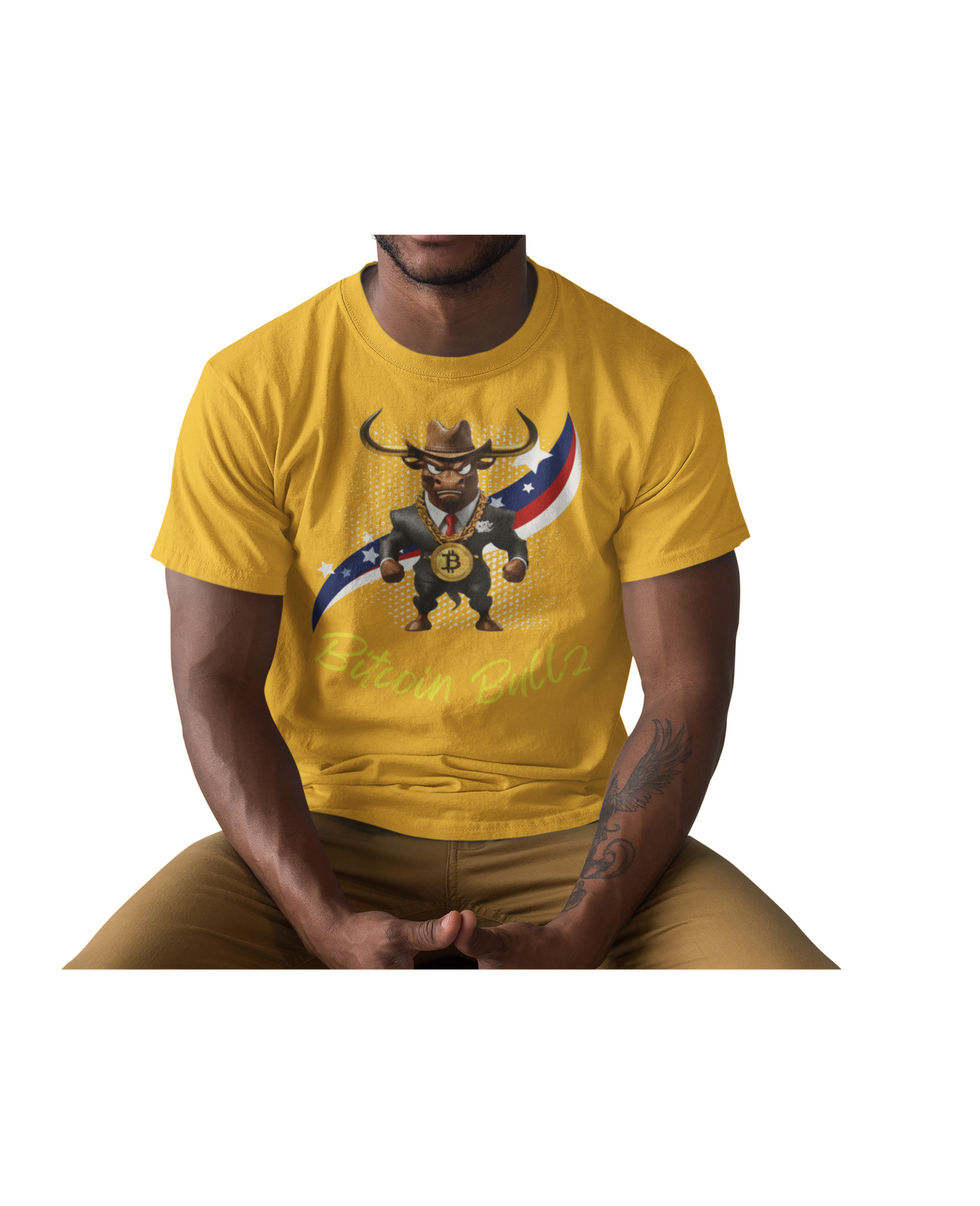 🔥 Bitcoin Bullz™ Patriotic Crypto Street Tee – Bold USA Design for Bitcoin Bulls & Independence Lovers 🔥