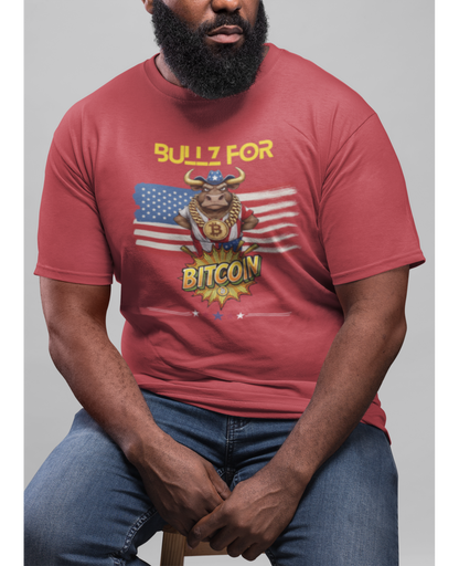 🔥 Bitcoin Bullz™ Patriotic Crypto Street Tee – Bold USA Design for Bitcoin Bulls & Independence Day Lovers 🔥