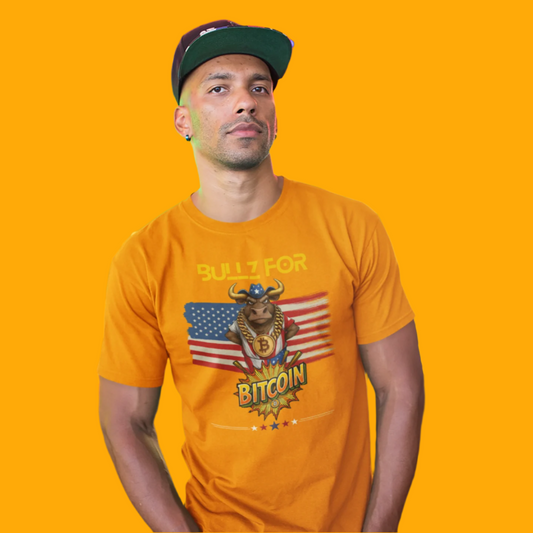 🔥 Bitcoin Bullz™ Patriotic Crypto Street Tee – Bold USA Design for Bitcoin Bulls & Independence Day Lovers 🔥