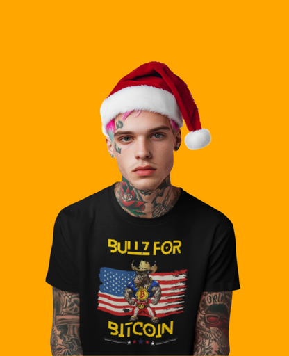 🔥  Bitcoin Bullz™ All-American Limited Edition Tee – Bold Patriotic Streetwear for Independent Spirits (Only 500 Made!) 🔥