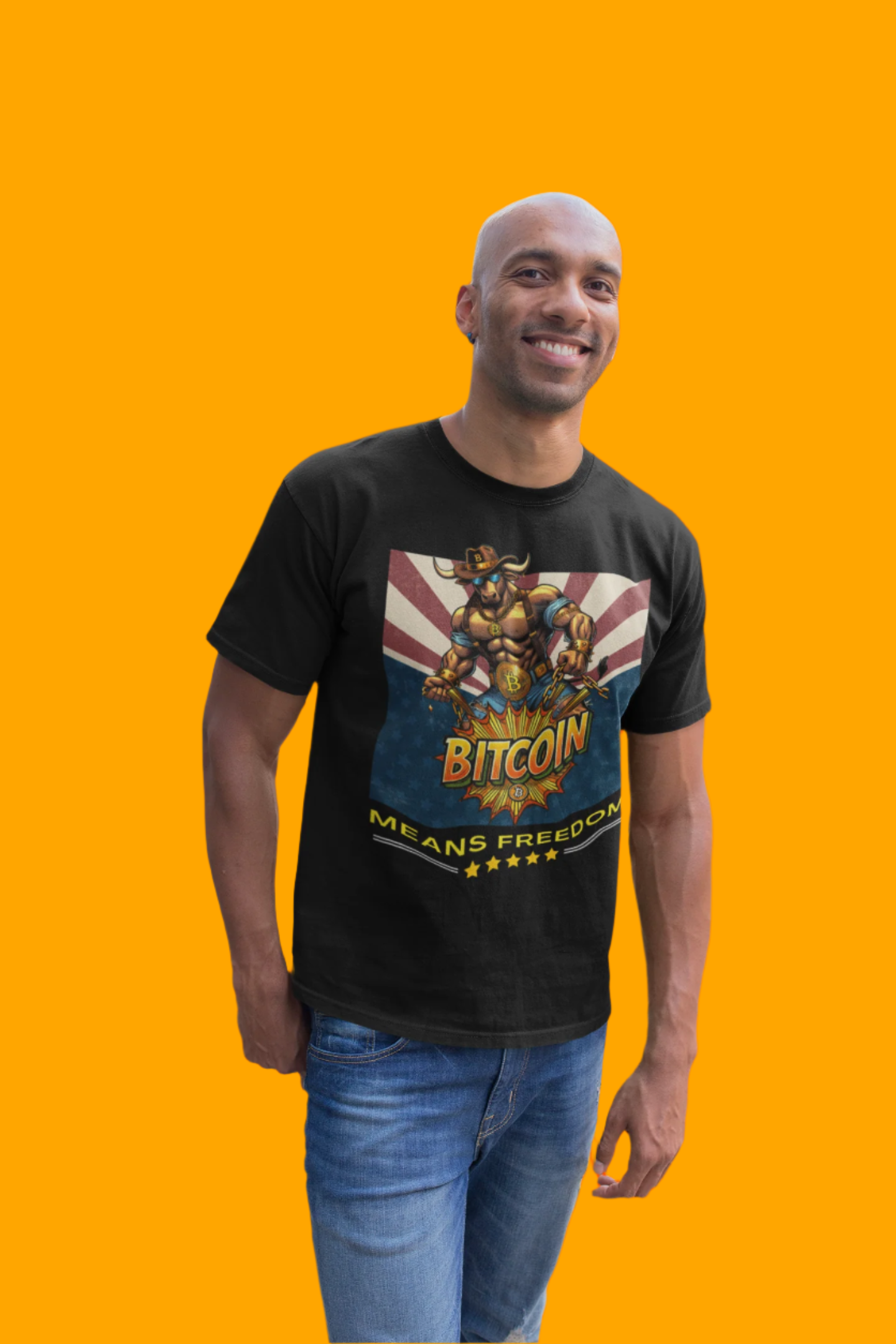 🔥 Bitcoin Bullz™ Patriotic Crypto Street Tee – Bold USA Design for Bitcoin Bulls & Independence Lovers Crypto Animal Passion 🔥