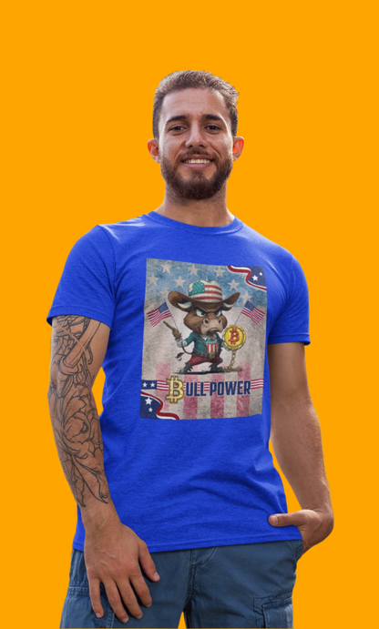 Bitcoin Bullz™ Graphic Athleisure Patriot Tee – Lightweight Crypto Streetwear for Viral HODL Crew Crypto Bitcoin Passion
