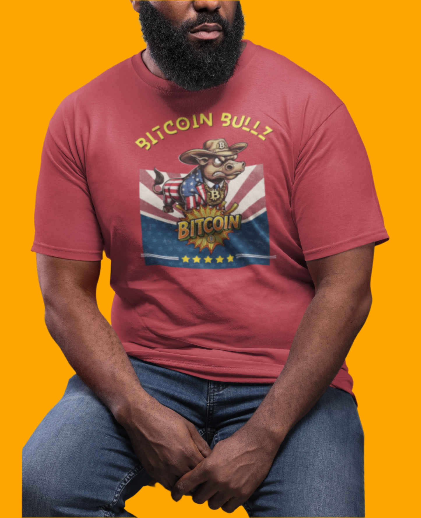 🔥 Bitcoin Bullz™ Limited Patriotic Crypto Tee – Bold American Streetwear for True Bitcoin Believers (Only 500 Available!) 🔥