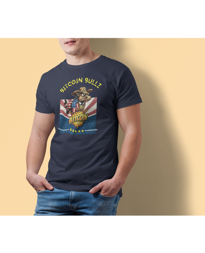 🔥 Bitcoin Bullz™ Limited Patriotic Crypto Tee – Bold American Streetwear for True Bitcoin Believers (Only 500 Available!) 🔥