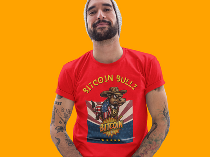 🔥 Bitcoin Bullz™ Limited Patriotic Crypto Tee – Bold American Streetwear for True Bitcoin Believers (Only 500 Available!) 🔥