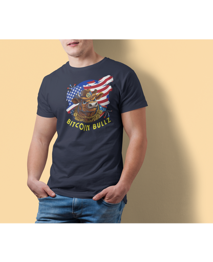 🔥 Bitcoin Bullz™ Limited Patriotic Crypto Tee – Bold American Streetwear for True Bitcoin Believers (Only 500 Available!) 🔥