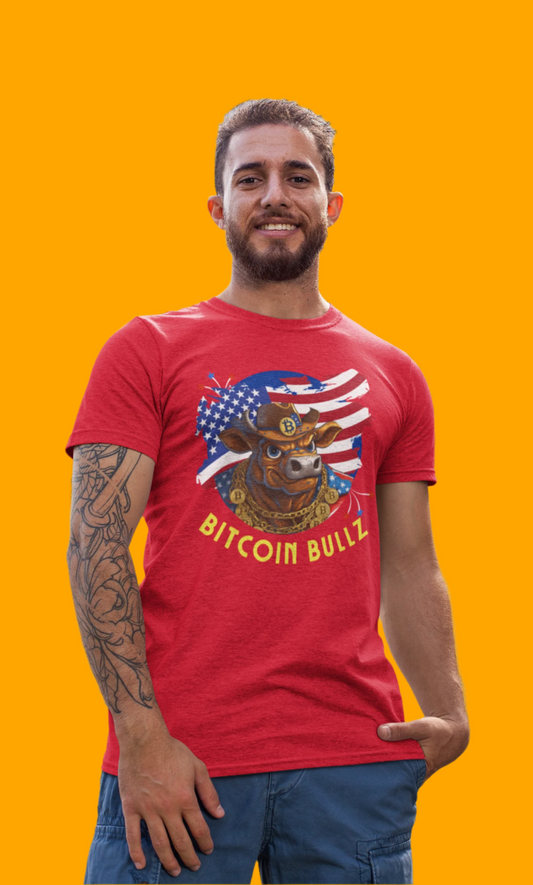 🔥 Bitcoin Bullz™ Limited Patriotic Crypto Tee – Bold American Streetwear for True Bitcoin Believers (Only 500 Available!) 🔥