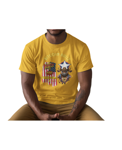 Bitcoin Bullz™ Viral Patriotic Crypto Street Tee  Limited Pieces– Bold USA Design for Bitcoin Bulls & Independence Lovers  Crypto Passion for July 4th🔥