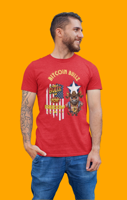 Bitcoin Bullz™ Viral Patriotic Crypto Street Tee  Limited Pieces– Bold USA Design for Bitcoin Bulls & Independence Lovers  Crypto Passion for July 4th🔥