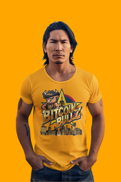 🔥 Bitcoin Bullz™ New York City Crypto Street Tee – Bold USA Design for Bitcoin Bulls & Independence Lovers 🔥