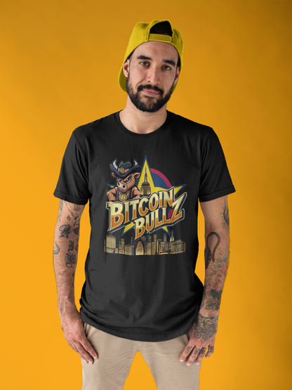 🔥 Bitcoin Bullz™ New York City Crypto Street Tee – Bold USA Design for Bitcoin Bulls & Independence Lovers 🔥