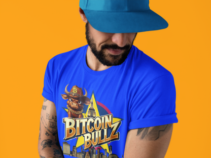Bitcoin Bullz Limited Design Mens T-Shirt Unleash the Bull New York City Streetwear Viral T-Shirt Only 500 pieces made