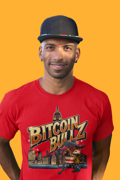 Bitcoin Bullz™ Limited Drop: Mens New York City Streetwear Tee – Bold Brooklyn Crypto Style for Rebels (500pcs Max) 🔥