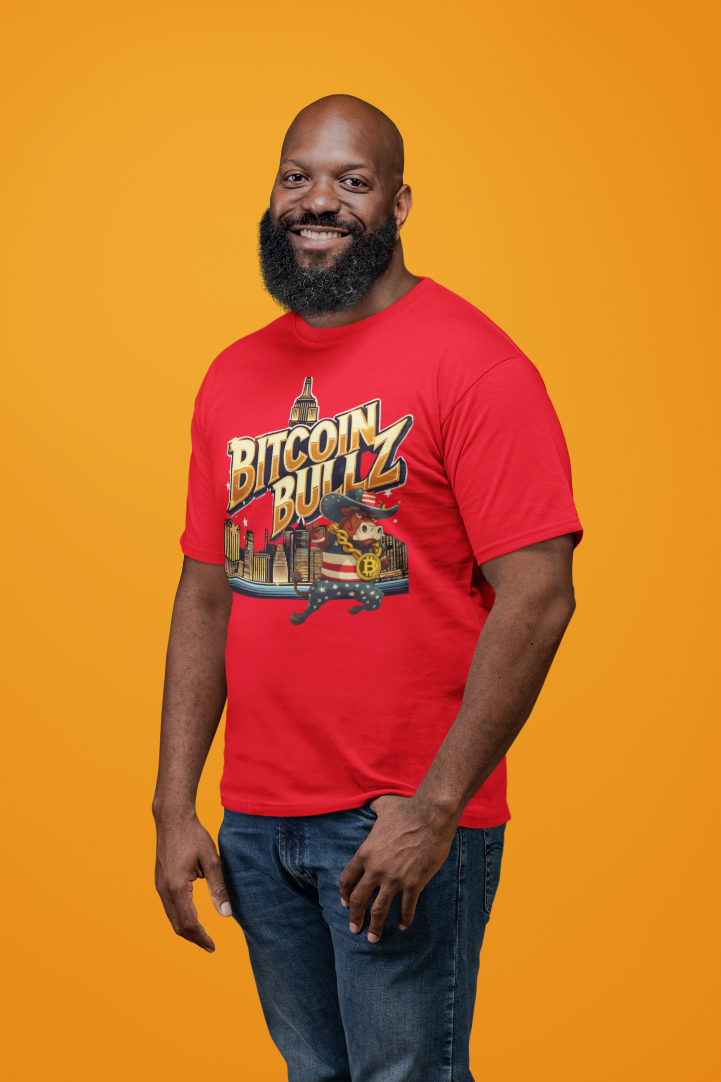 Bitcoin Bullz™ Limited Drop: Mens New York City Streetwear Tee – Bold Brooklyn Crypto Style for Rebels (500pcs Max) 🔥