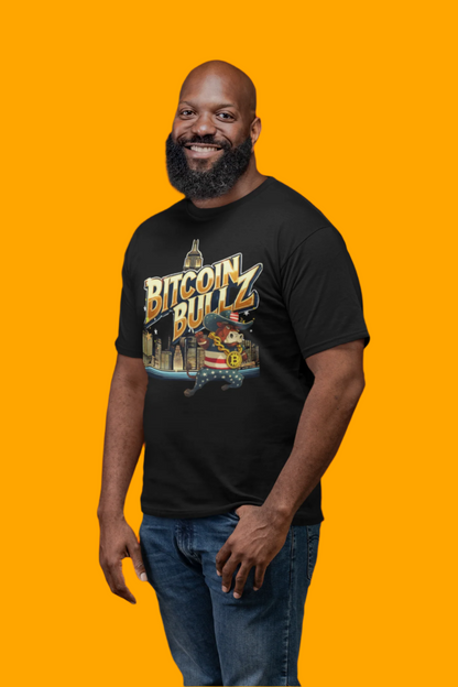 Bitcoin Bullz™ Limited Drop: Mens New York City Streetwear Tee – Bold Brooklyn Crypto Style for Rebels (500pcs Max) 🔥