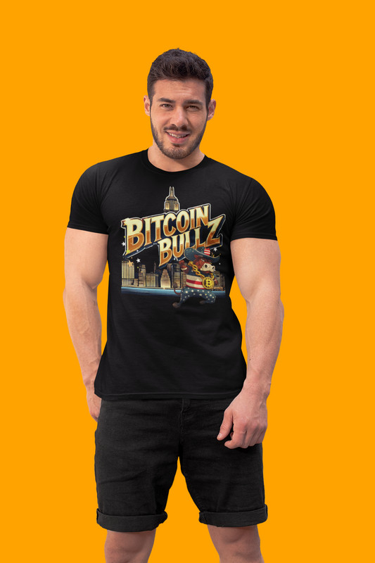 Bitcoin Bullz™ Limited Drop: Mens New York City Streetwear Tee – Bold Brooklyn Crypto Style for Rebels (500pcs Max) 🔥