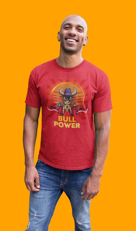 🔥 Bitcoin Bullz™ Limited Design Cowboy Crypto Tee – American Viral Streetwear for True Bitcoin Believers Limited Drop (Only 500 Available!) 🔥