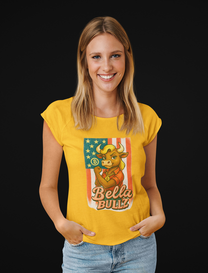 Bella Bullz Women's Graphic Tee Bitcoin Bullz Collection Limited Design