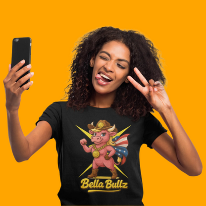 Cowgirl Crypto Tee, Women's Bitcoin Shirt, Bella Bullz Graphic Tee, Crypto Bull Top, Gift for Crypto Lovers