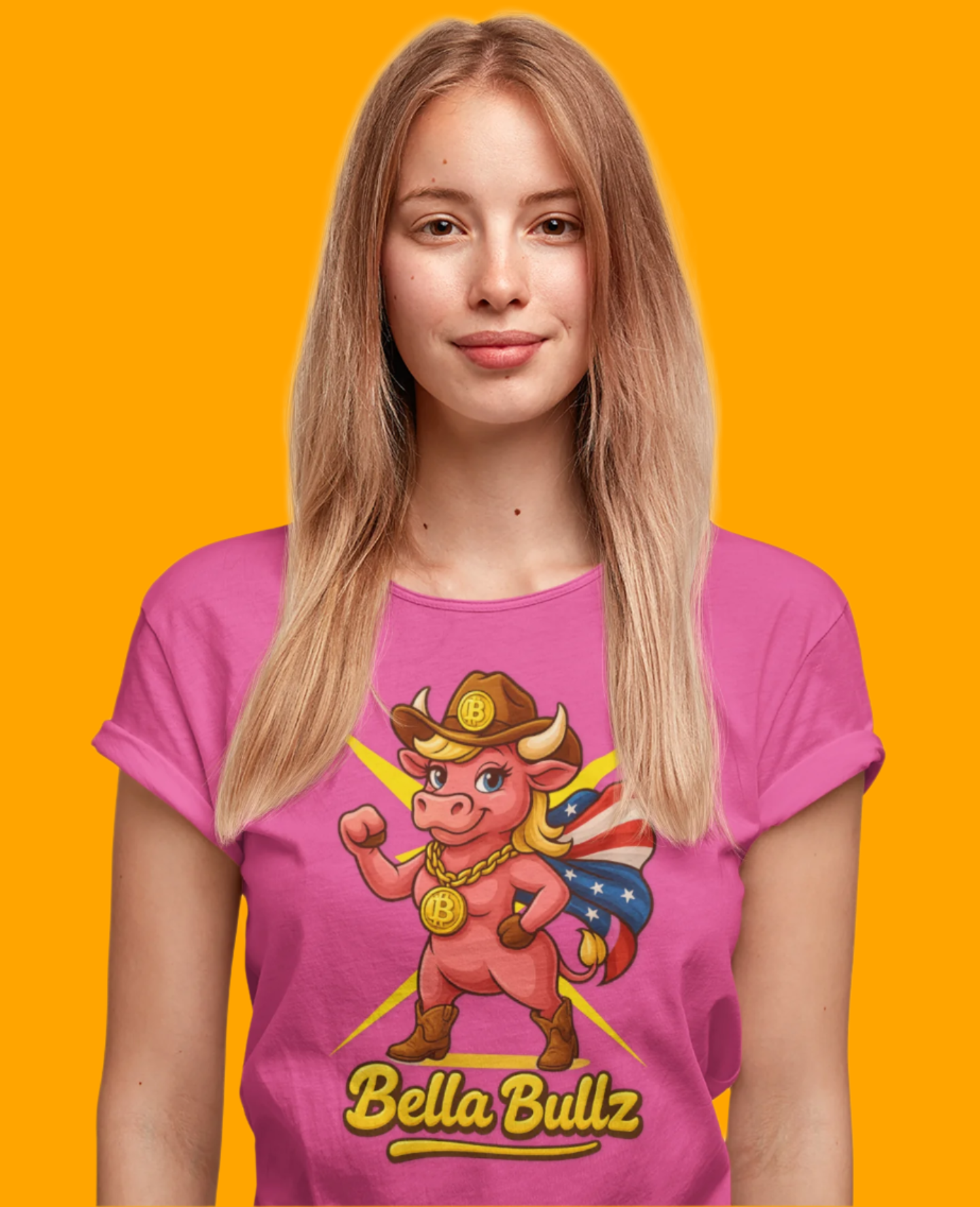 Cowgirl Crypto Tee, Women's Bitcoin Shirt, Bella Bullz Graphic Tee, Crypto Bull Top, Gift for Crypto Lovers