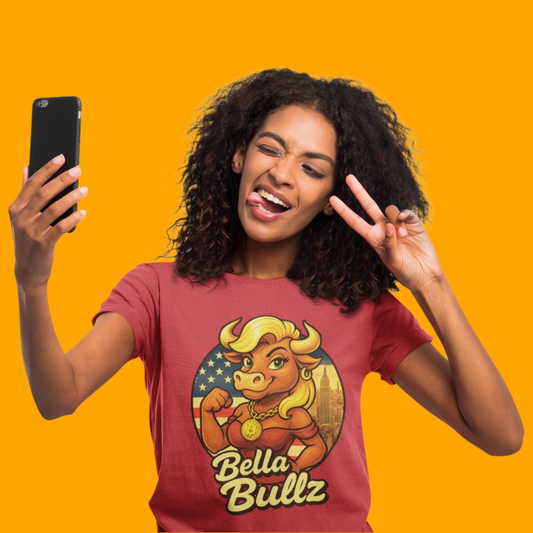Empowering Women's Crypto Cotton Tee - Bella Bullz  Limited Design High Quality Cotton Summer Shirt
