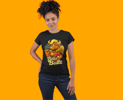 Empowering Women's Crypto Cotton Tee - Bella Bullz  Limited Design High Quality Cotton Summer Shirt