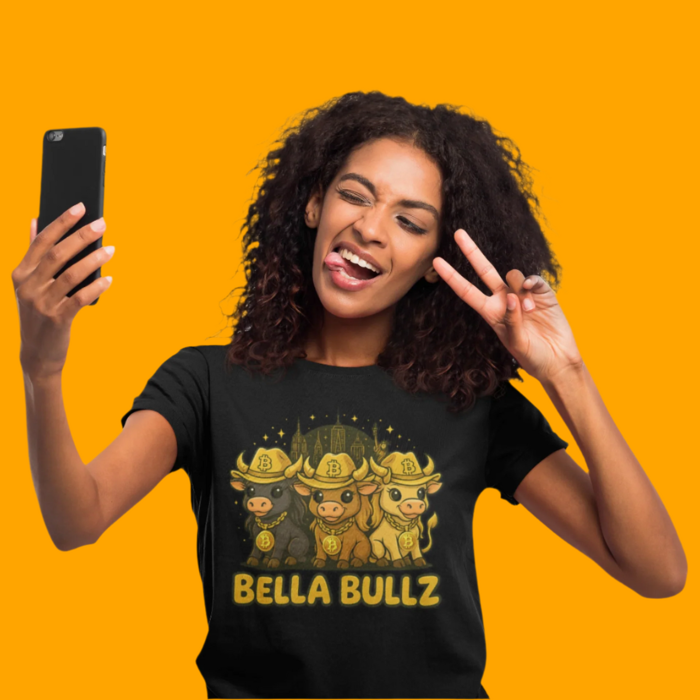 Cute Bull Graphic Tee, Limited Designs, Bella Bullz Shirt, Crypto Freedom Expression, represent your Bull!
